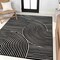 Jonathan Y Hallie High-Low Minimalist Curve Geometric Black/White 8 ft. x 10 ft. Area Rug SCN100F-8 - alternate 4