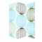 Homeroots 72" Blue Canvas Folding Three Panel Screen Room Divider 274626 - alternate 5