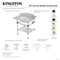 Kingston Brass 30-Inch Carrara Marble Console Sink with Acrylic Legs and Shelf, 8-Inch, 3-Hole LMS3030MAB5 - alternate 2