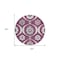 Homeroots 8' Eggplant Ivory And Gray Round Medallion Washable Indoor Outdoor Area Rug 589604 - alternate 5