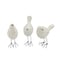 Homeroots Set of Three Black and White Fabric Bird Statue Tabletop Sculpture, 3PK 520810 - alternate 1