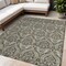 Homeroots 5' X 8' Taupe And Beige Damask Washable Indoor Outdoor Area Rug 563893 - alternate 1