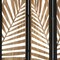 Homeroots 67" Brown Solid Wood Folding Three Panel Screen Room Divider 376792 - alternate 3