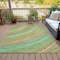 Homeroots 8' X 10' Green Peach And Gold Abstract Washable Indoor Outdoor Area Rug 631242 - alternate 5