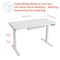 Motionwise Standing Desk, 24 in x48", Adjust Height 28" to 48", White Top, White Frame SDG48W - alternate 7