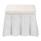 Bali & Pari Palm Bohemian White Scallop Rattan Ottoman 255-14100-ZORO - alternate 7