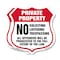 Signmission Private Property Shield Sign No Soliciti, 12 inch X 12 inch, Plastic Sign, 2PK SHI-P-2PACK-12-451 - alternate 1