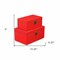 Homeroots Set of Two Red Solid Wood Box With Lid, 2PK 489392 - alternate 6