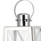 Homeroots 12" Clear And Silver Glass And Stainless Steel Tabletop Lantern Candle Holder 719757 - alternate 3