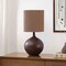 Jonathan Y Abram 22.75" Rustic Bohemian Resin/Metal Round Table Lamp w/ Paper Rope Shade, Dark Brown Wood Finish JYL9203B - alternate 9