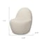 Homeroots 33" Cream Boucle Slipper Chair 605997 - alternate 4