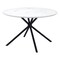 Homeroots 47" White And Black Rounded Steel Dining Table 394610 - alternate 10