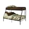 Homeroots 84" X 62" X 65" Twin Xl Over Queen Black Metal Tube Bunk Bed 286570 - alternate 3
