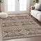 Homeroots 10' X 14' Brown And Ivory Southwestern Washable Indoor Outdoor Area Rug 593659 - alternate 4