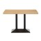 Flash Furniture Bennett 30 in x 48 in Solid Wood Indoor Tabletop in Natural with 27 in x 15 in Black Double Column GSF-REC3048-NAT-TB002B-GG - alternate 8