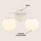 Jonathan Y Louis Parisian Globe 15" 2-Light Metal/Frosted Glass Modern Contemporary LED Vanity Light, Almond JYL3535C - alternate 10