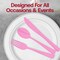 Smarty Had A Party Pink Disposable Plastic Party Cutlery Set, 1800PK 410CS-P-CASE - alternate 4