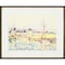 Homeroots European Cityscape From the Water Black Framed Print Wall Art 416310 - alternate 1