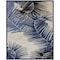 Homeroots 8' X 10' Navy Blue Ivory And Black Palm Leaf Indoor Outdoor Area Rug 550535 - alternate 9