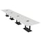 Skutchi Designs Rectangle Conference Table With Power, 48 in W, 264 in L, White HAR-REC-48X264-DOU.BK-WA7976-EBLK - alternate 1