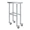 Amgood 24in D x 12in L Stainless Steel Open Base Table, 3in Casters AMG WT-2412-RCB-WHEELS-Z - alternate 1