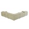 Homeroots Beige Italian Leather Power Reclining U Shaped Six Piece Corner Sectional With Console 476587 - alternate 7