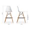 Homeroots 28" White And Brown Heavy Duty Plastic And Solid Wood Counter Height Bar Chair 520674 - alternate 9