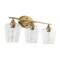Jonathan Y Jayne 23" 3-Light Iron/Glass Cottage Rustic LED Vanity Light, Brass Gold JYL7547B - alternate 8