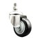 Service Caster 3.5 Inch 316SS Black Polyurethane Wheel Swivel 3/8 Inch Threaded Stem Caster SCC SCC-SS316TS20S3514-PPUB-BLK-381615 - alternate 1