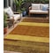 Homeroots 5' X 8' Terra Cotta Gold And Brown Abstract Washable Indoor Outdoor Area Rug 615303 - alternate 1