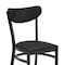 Flash Furniture Wright Dining Chair w/500LB Cap Black Steel Frame, Black Vinyl Boomerang Back, Black Vinyl Seat XU-DG6V5BKV-BK-GG - alternate 8