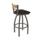Holland Bar Stool Co Revelle 30in Swivel Bar Stool with Bronze Finish, Medium Back and Canter Espresso Seat 881 - alternate 8