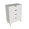 Homeroots 30" White And Natural Wood Four Drawer Dresser 552257 - alternate 5