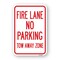 Signmission Fire Lane No Parking Tow Away Zone, Heavy-Gauge Aluminum, 18" x 24", A-1824-25195 A-1824-25195 - alternate 1