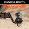 Curt RockerBall Series Cushion Hitch Kit, 3 in Drop, Class 3, 4, 5 Hitch, 2 in Dia Hitch Ball, Steel 45143 - alternate 6