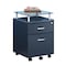 Homeroots 16" Graphite Wood Drawer Filing Cabinet 723068 - alternate 4
