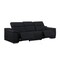 Homeroots 107" Black Italian Leather Reclining Metal USB Sofa 720285 - alternate 9