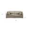 Homeroots 86in Cream and Brown Cotton Blend Loveseat 720472 - alternate 7