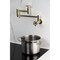 Kingston Brass Wall Mount Pot Filler Faucet with Knurled Handle, Polished Brass KS8102RKX - alternate 5