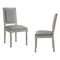 Homeroots Set of Two Gray and Brown Upholstered Linen Dining Side Chairs 535364 - alternate 5