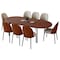 Leisuremod 82.7 in W, 29.5 in L, Manufactured Wood/Steel/Velvet, Walnut/Beige TT84-CWN18-BG - alternate 1