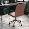 Martha Stewart Taytum Upholstered Office Chair in Saddle Brown/Oil Rubbed Bronze CH-142370-BR-BK-MS - alternate 7