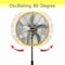 Edendirect 20 in. 3 Speeds High Velocity Pedestal Oscillating Fan in Yellow with Powerful 1/5 HP Motor IR-FANPD20W - alternate 4