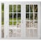Vdomdoors Front Exterior Prehung Metal-Plastic Double Doors Clear Glass / MANUX 8355 White Silk / Office Comm MANUX8355DEXD-WS-W72+16xH80-RH-I - alternate 1