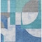 Homeroots 3' X 5' Teal Blue And Ivory Geometric Washable Indoor Outdoor Area Rug 617926 - alternate 6
