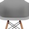 Homeroots 28" Gray And Brown Heavy Duty Plastic And Solid Wood Low Back Counter Height Bar Chair 520677 - alternate 5