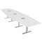 Skutchi Designs 16ft Hexagon Conference Table With Power | Harmony Series | 16 Person Meeting Room Table HAR-HEX.IR-48X192-T-WA7976-ESIL - alternate 1