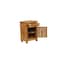 Homeroots 22" Brown Solid Wood Distressed Carved Floral One Drawer Nightstand 720642 - alternate 7