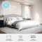 Martha Stewart Amelia King Upholstered Platform Bed w/Curved Headboard and Cushioned Siderails, Wood Slat, Gray TW-3WDB02-K-GY-MS - alternate 6