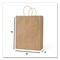 Integrated Bagging Systems Get Reddi Paper Bag, Pixie Size, 60# Basis Weight, Twisted Rope Handle, 10" x 5" x 13", Brown, 250PK KRFTW10513 - alternate 3